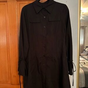 Black Button-Up Shirt Dress